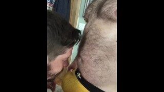Hairy Bear massages and breeds rugby boy